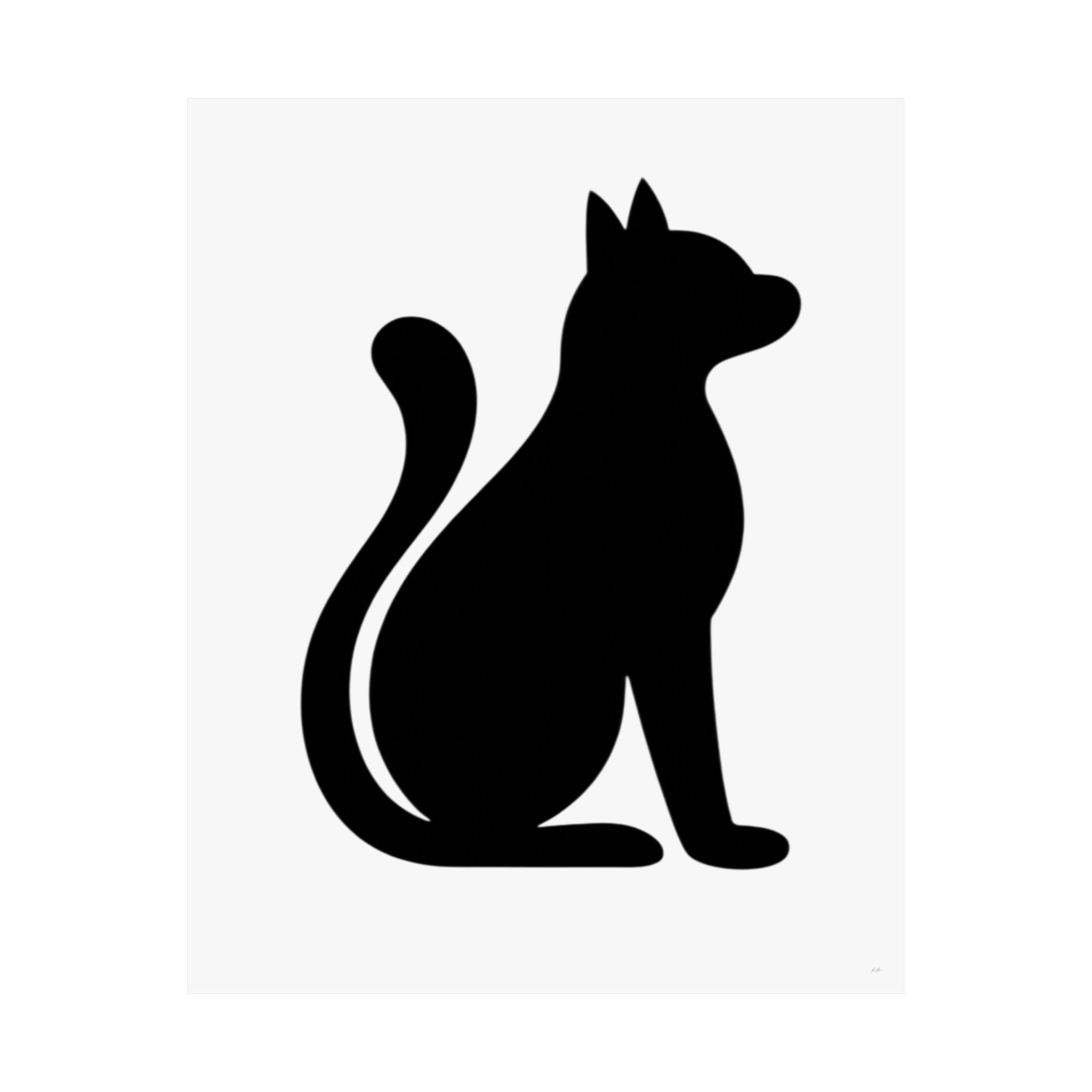 Black and White Cat Poster