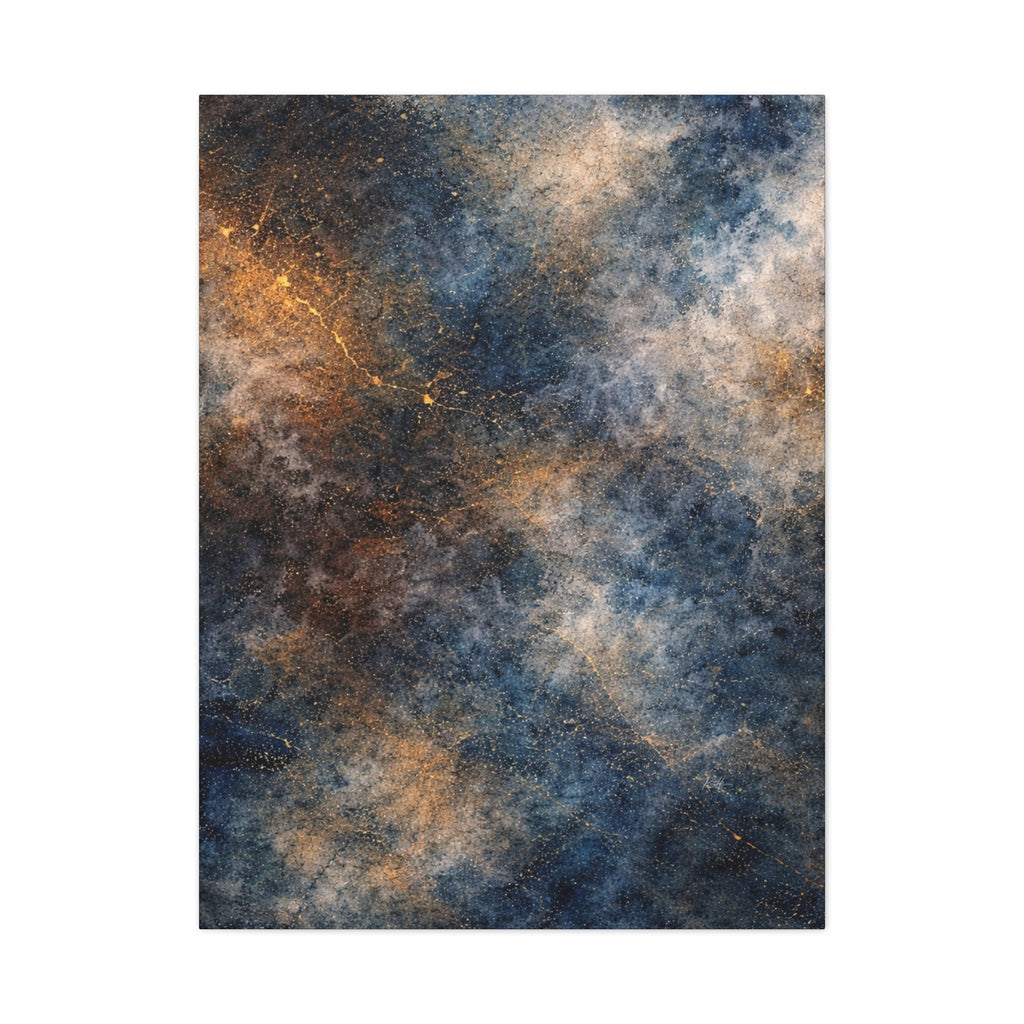Midnight Gold Abstract Wall Art Print