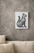 Gray Galaxy Cat Canvas Wall Art