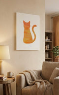 Ombre Color Cat Silhouette Wall Art Print