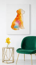 Watercolor-Style Dog Silhouette Wall Art Print