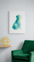 Watercolor-Style Dog Silhouette Wall Art Print