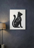 Black Galaxy Cat Canvas Wall Art