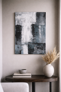 Black White Gray Layers Abstract Wall Art Print