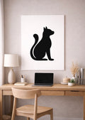 Black and White Cat Poster