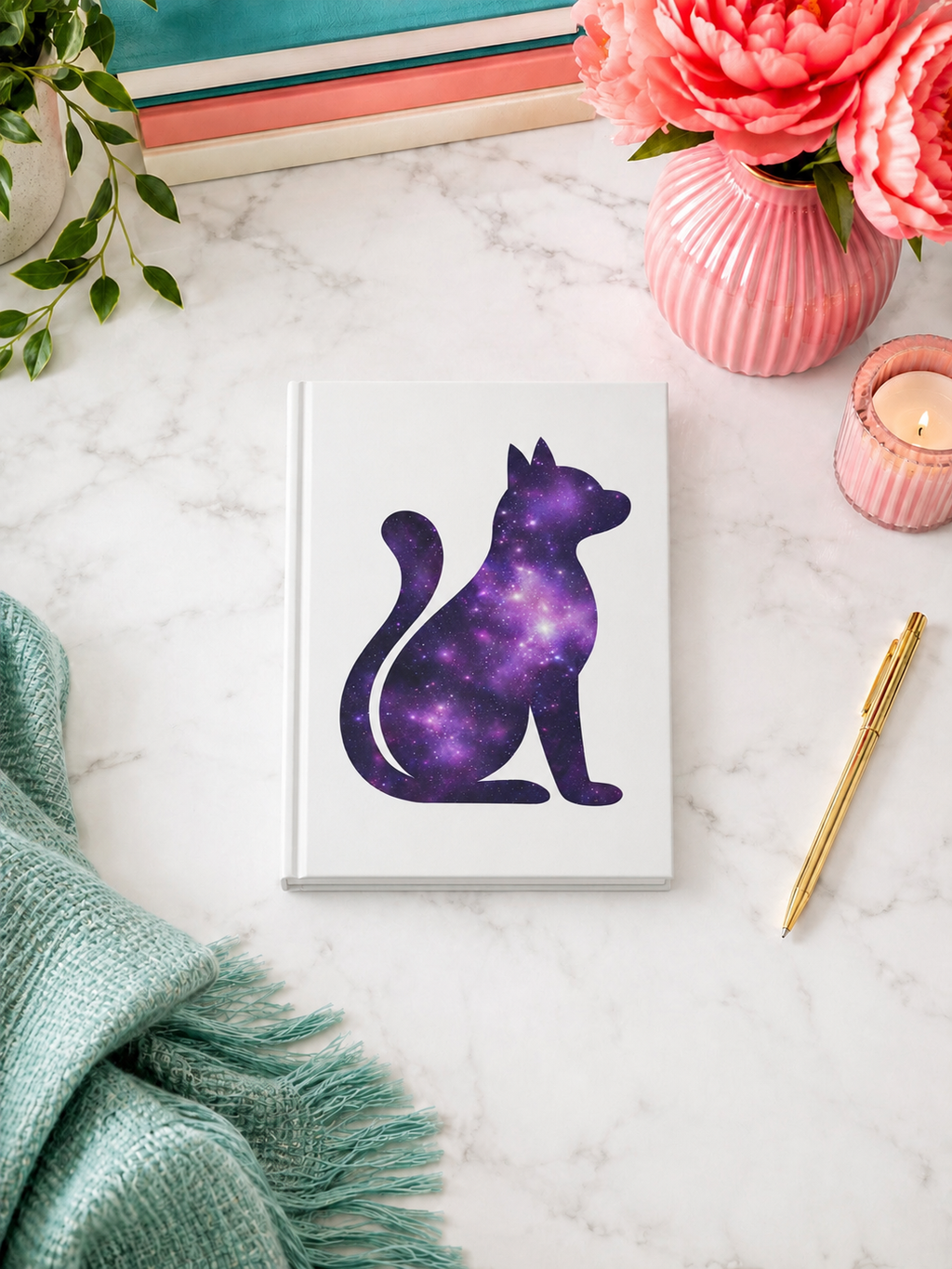 Galaxy Cat Hardcover Journal