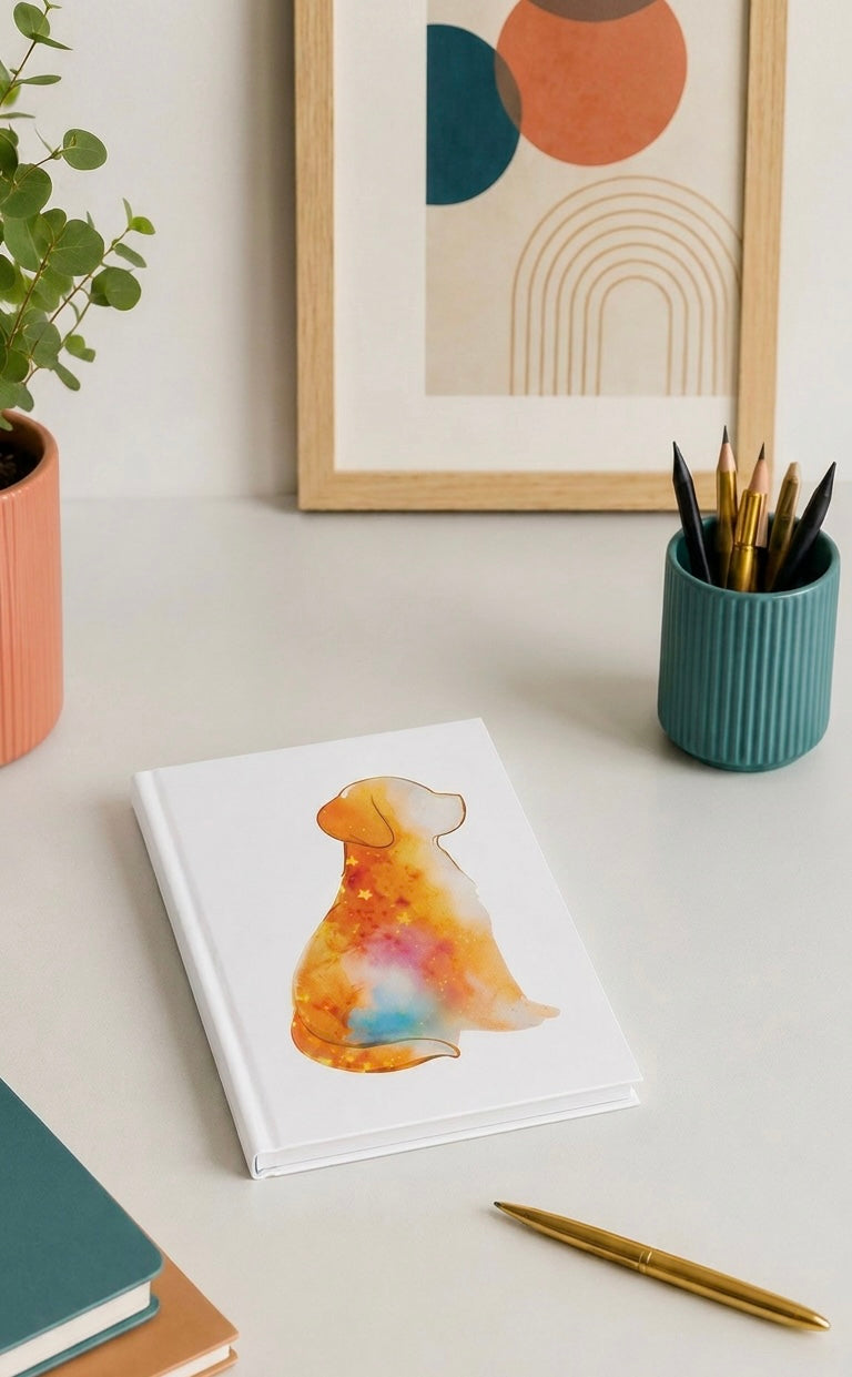 Colorful Dog Hardcover Journal