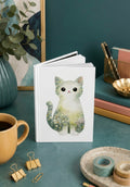 Floral Cat Hardcover Journal